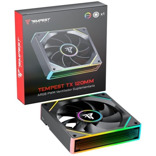 Tempest TX 120mm ARGB PWM Ventilador Suplementario Negro