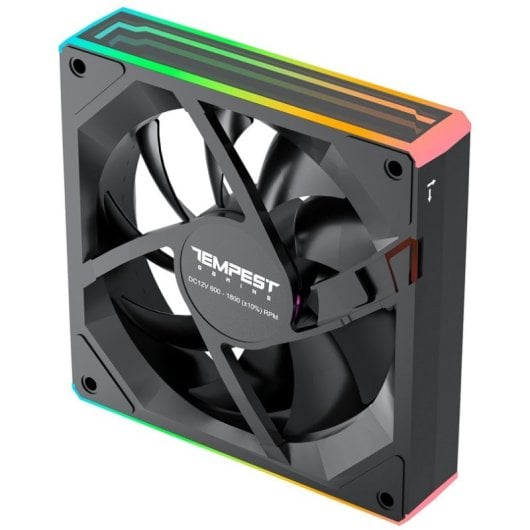 Tempest TX 120mm ARGB PWM Ventilador Reverso Suplementario Negro