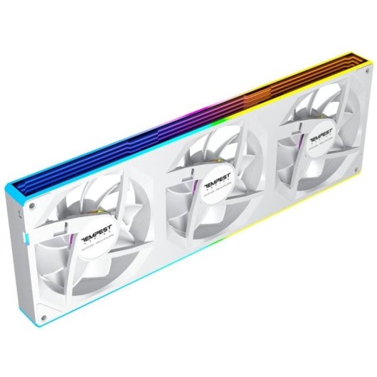 Tempest TX Pack 3x 120mm ARGB PWM Ventiladores Suplementarios Interconectables Blanco