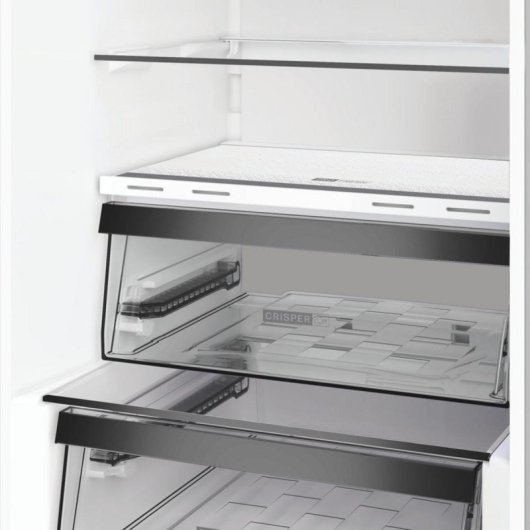 Frigorifique Whirlpool Combi 203,5cm 355L C Acier Inox Compartiment Zone Fraîche