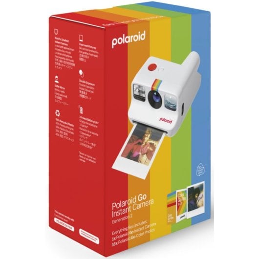 Cámara Instantánea Polaroid Go Generación 2 Blanca Sensor de Luz Apertura F9-F42 Batería 750mAh USB-C