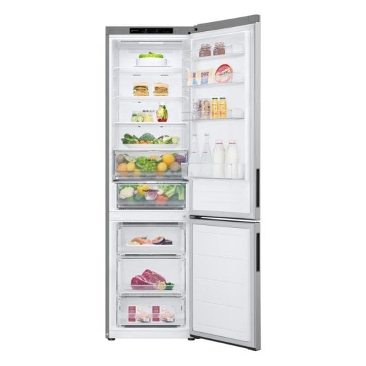 Frigorífico LG Combi 203cm 387L B Prata com Zona Fresca e Tecnologia Invertida