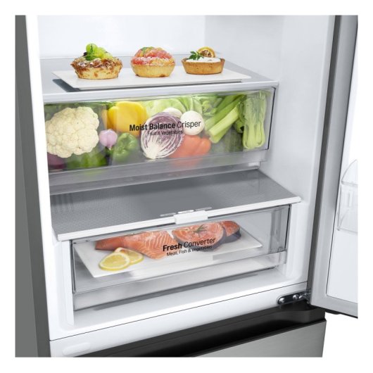 LG GBV3100APY Combi No frost 186cm 344L A Plata DoorCooling+ FreshConverter