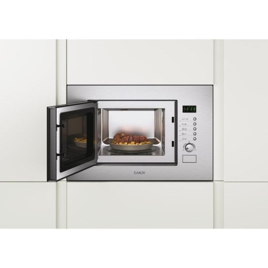 Microondas Candy MIC20GDFXIT 20L 800W Grill 1000W 13 Programas Acero Inoxidable Integrable