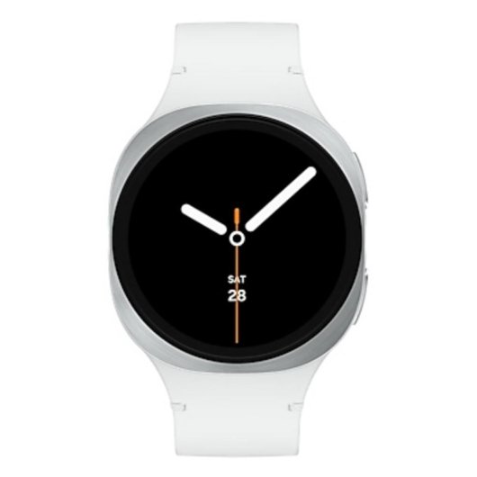 Samsung Galaxy Watch8 GPS Bluetooth 40mm AMOLED Prateado Bracelete Branco