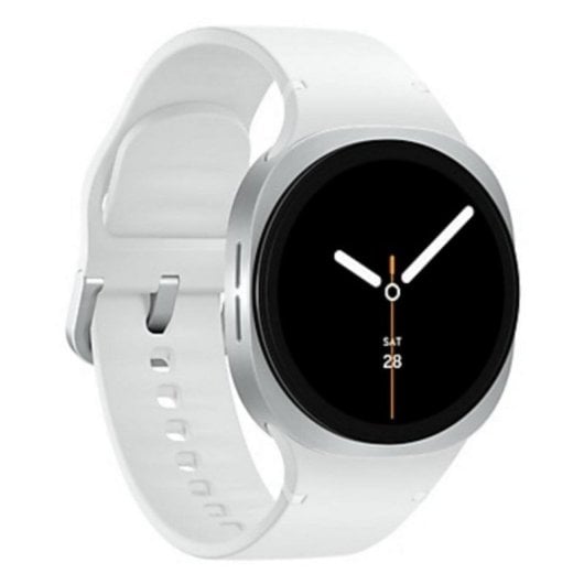 Montre Connectée Samsung Galaxy Watch8 Bluetooth GPS NFC 40mm Super AMOLED Argent Blanc IP68 5ATM Pulsomètre Sommeil