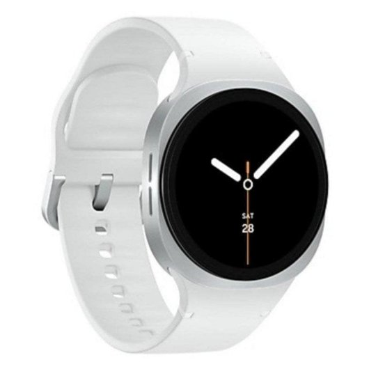 Samsung Galaxy Watch8 GPS Bluetooth 40mm AMOLED Prateado Bracelete Branco