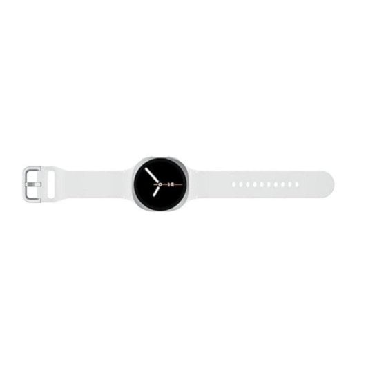 Samsung Galaxy Watch8 Bluetooth GPS NFC 40mm Super AMOLED Prata Correa Branca M Resistente à Água 5ATM+IP68