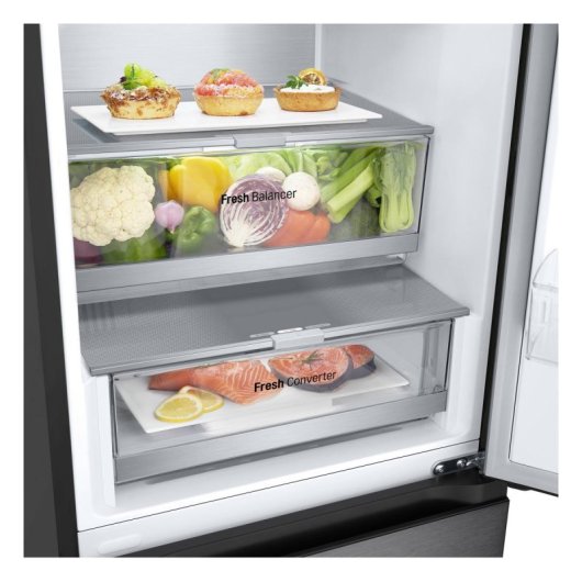 Frigorifero LG Combi No Frost 203cm 387L C Essence Black Steel Zona Fresca