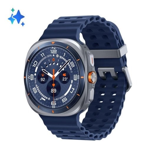 Samsung Galaxy Watch Ultra 4G eSIM GPS 47mm Super AMOLED Titane Bleu M Étanche IP68 SpO2 Pulsomètre