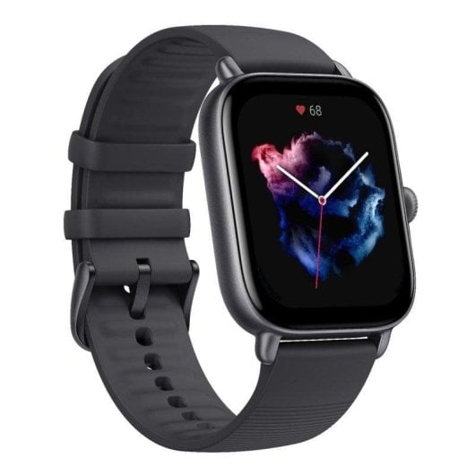 Amazfit GTS 3 GPS Bluetooth 42mm AMOLED Noir Étanche 5 ATM SpO2 Pulsomètre