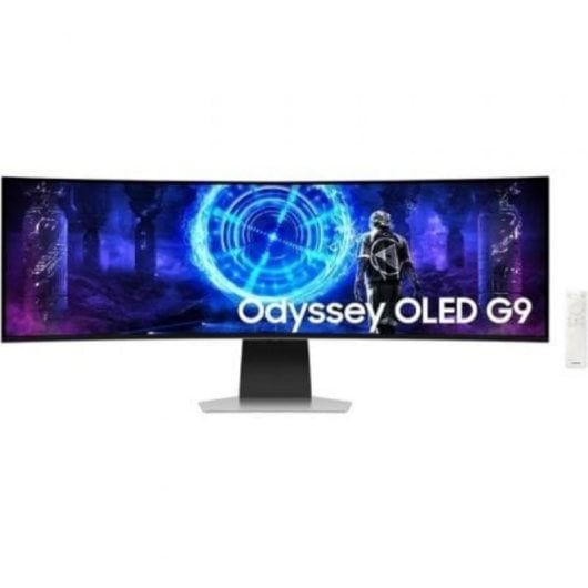 Samsung Odyssey G9 S49DG954SU 49" Dual QHD 240Hz OLED Curvo Gaming Hub FreeSync Smart TV Ajustable Plata