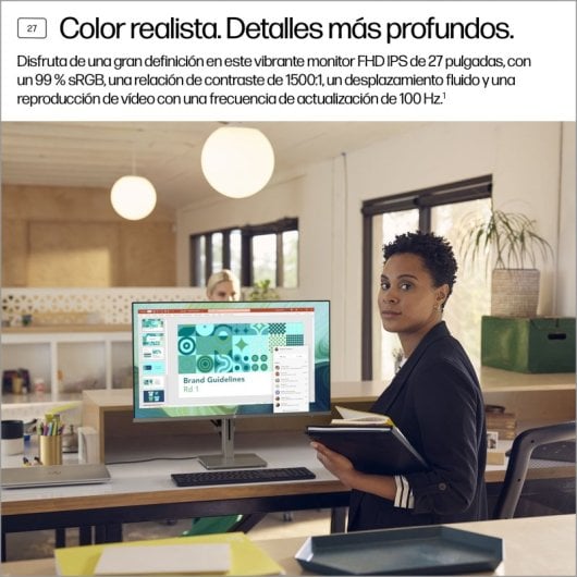 Moniteur HP 27" FHD 1920x1080 100Hz IPS Haut Parleurs Intégrés