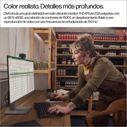 Monitor HP Series 5 23,8" Full HD 1920x1080 100Hz IPS Nero con Altoparlanti Integrati