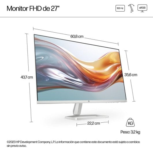 HP Series 5 527sw 27" FHD 100Hz IPS Micro-Edge Branco Mate