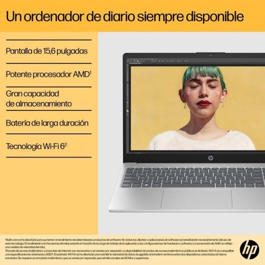 HP 15-fc0179ns 15.6" AMD Ryzen 7 7730U 32GB 1TB SSD FreeDOS AMD Radeon Azul