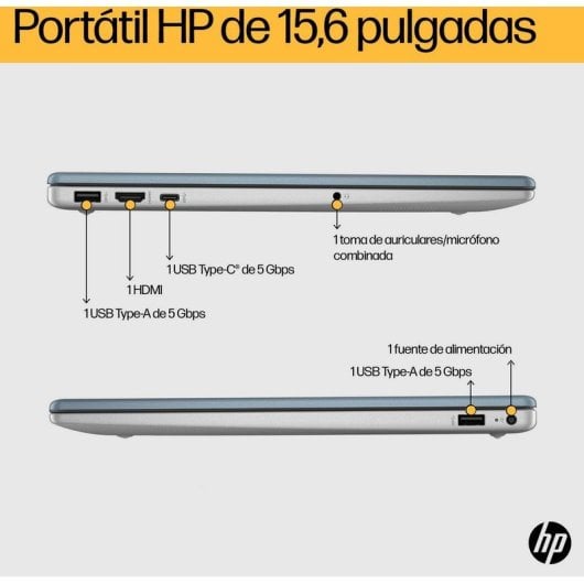 HP 15-fc0179ns 15.6" AMD Ryzen 7 7730U 32GB 1TB SSD FreeDOS AMD Radeon Azul