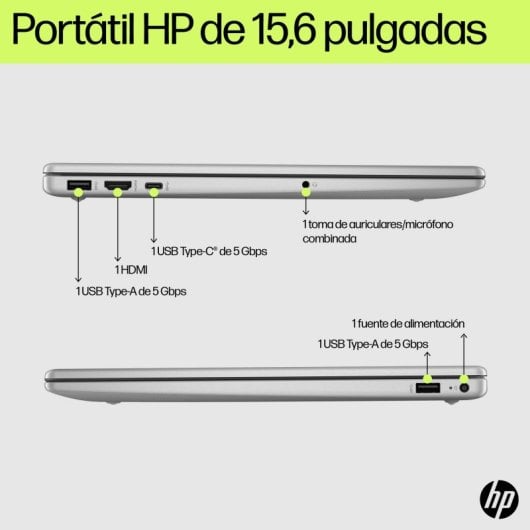 HP AI 15-fd2001ns 15.6" Intel Core Ultra 7 255U 32GB 1TB SSD Windows 11 Home Plata AI Boost