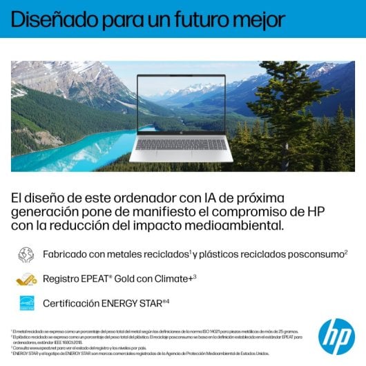 HP OmniBook 5 Portátil NGAI 16-bf0002ns 16" Snapdragon X 16GB 512GB SSD Copilot+ Windows 11 Plata
