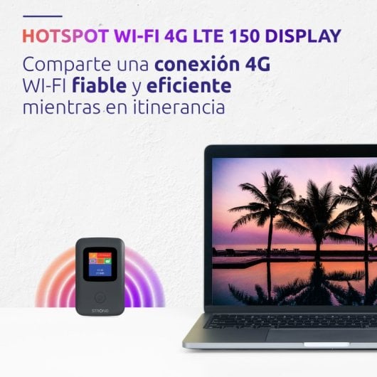 Strong 4GMIFI150CD Router Wi-Fi Portátil Hotspot LTE 4G 150Mbps com Ecrã Preto