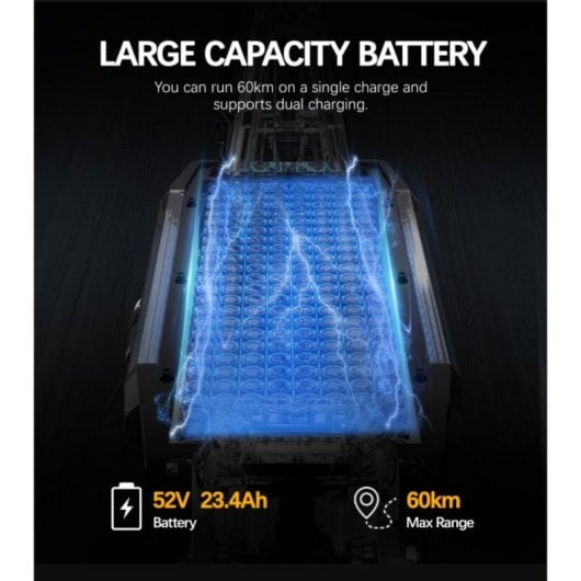 Patinete eléctrico S30 Duales 2400W 65km/h Batería 52V 23,4Ah GPS Hidráulico Plegable