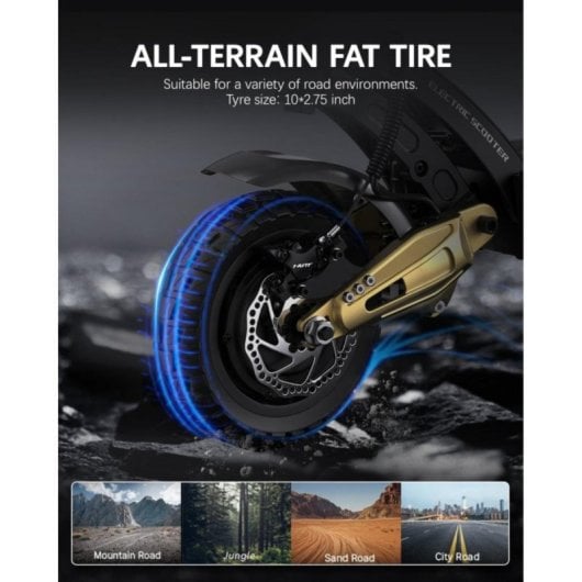 Patinete eléctrico S30 Duales 2400W 65km/h Batería 52V 23,4Ah GPS Hidráulico Plegable