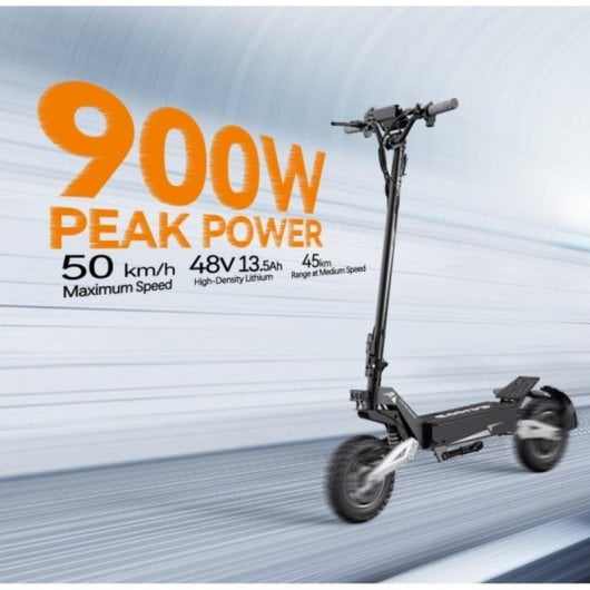 Patinete Eléctrico OOTD T10 Motor 500W/Autonomía 45km/Frenos Disco/Neumáticos 11” Plegable
