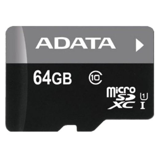 Carte mémoire MicroSDXC ADATA 64GB UHS-I Classe 10 30MB/s Noir