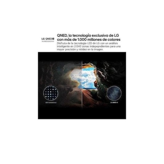 TV LG QNED 55QNED80A6A 55" 4K UltraHD 60Hz Smart TV WebOS HDR10 Local Dimming