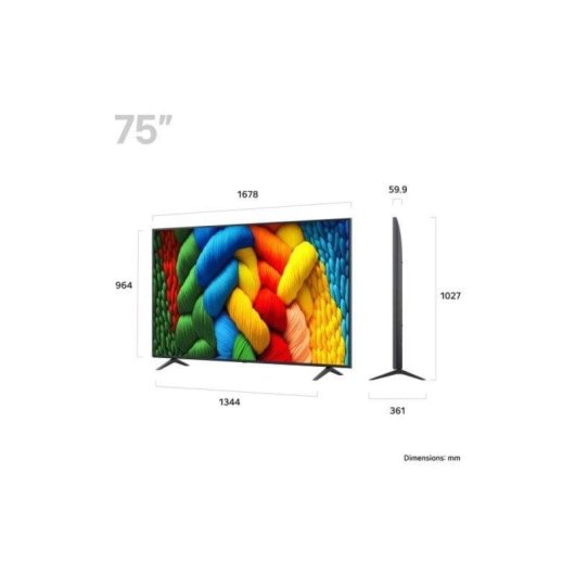LG NanoCell 75NANO80A6B 75" 4K Ultra HD Smart TV, HDR10+, VRR, Dolby Audio, Wi-Fi