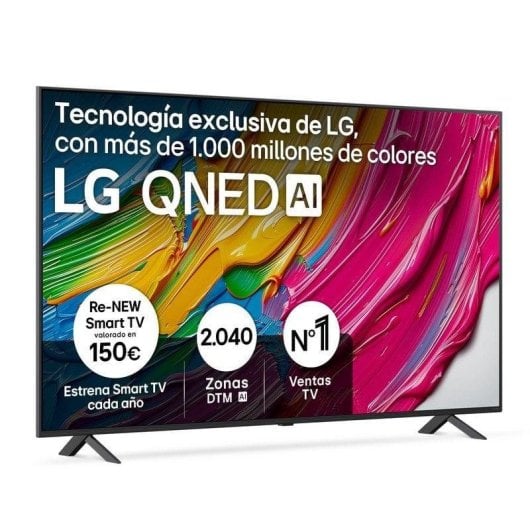 TV LG QNED 65QNED80A6A 65" 4K UltraHD 60Hz Smart TV WebOS HDR10 AI Sound Pro