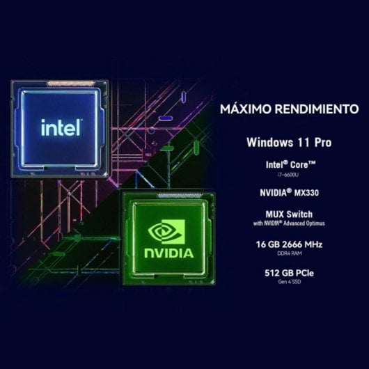 Portátil Vanwin GLX257KU Intel Core i7-6600U 16GB 512GB SSD MX330 FHD 15.6'' Huella Bluetooth Gris