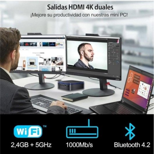 Mini PC Blackview MP60 Intel N150 16GB 512GB SSD UHD Graphics Windows 11 Pro Dual HDMI