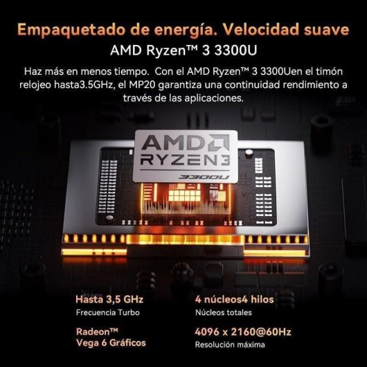 Mini-PC Blackview MP20 AMD Ryzen 3 3300U 16GB Radeon Vega 6 512GB SSD Windows 11 Pro Schwarz Ultra-kompaktes Format