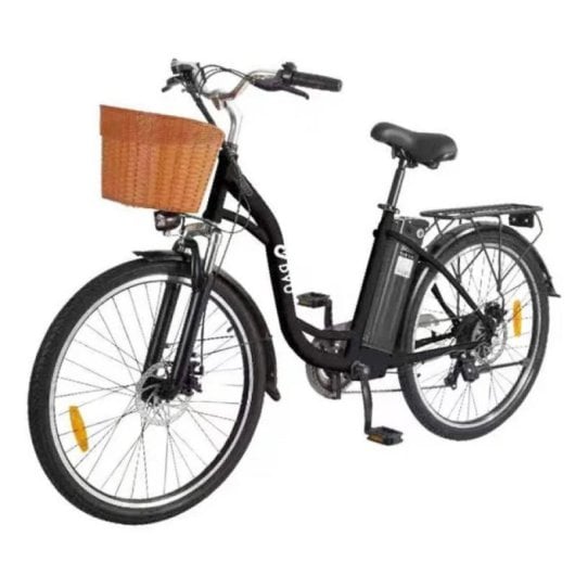 Bicicleta eléctrica DYU C6 350W 12,5Ah 26" Suspensión Almacenamiento Frenos Disco