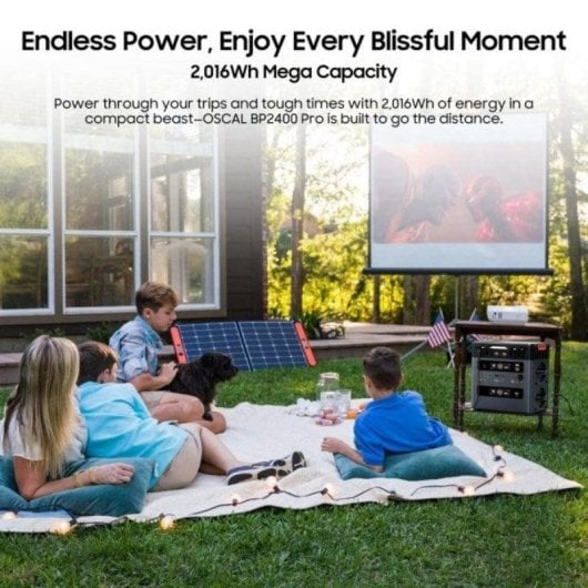 Stazione di energia OSCAL BP2400 Pro 2016Wh Modulare Espandibile Batteria LiFePO4