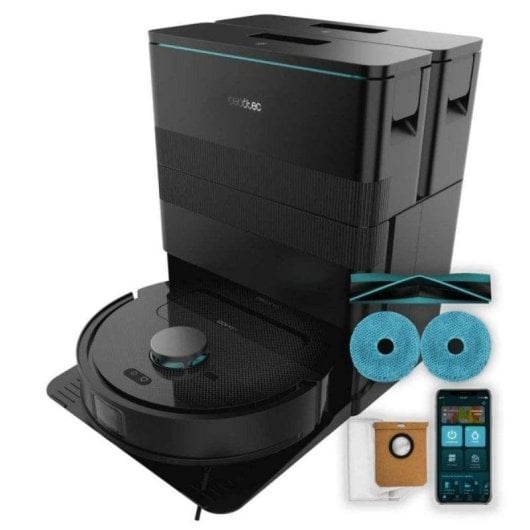 Aspirateurs Robots et Laveur Cecotec Conga X50 avec en plus une station de vidage automatique Navigation LiDAR 15.000 Pa Bluetooth WiFi