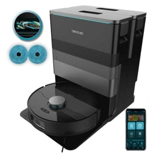 Saugroboter mit Wischfunktion Cecotec Conga X70 Mit Absaugstation Navigationsklasse KI Laser 15.000 Pa Sprachsteuerung Spezialbürste