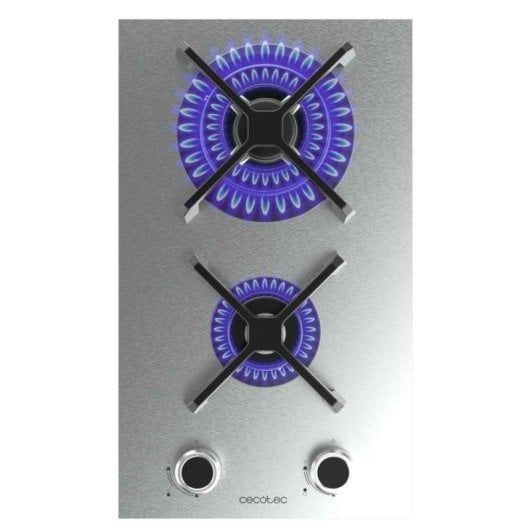 Kochfeld Cecotec Bolero Squad G 2400S Inox 2 Gasbrenner WOK Triple Corona Edelstahl Elektrisch