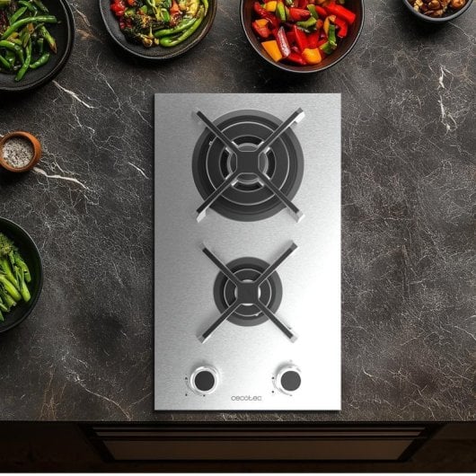 Bolero Squad G 2400S Inox 2 Fuegos Gas Inoxidable 5,2kW Triple Corona WOK Encendido Electrónico