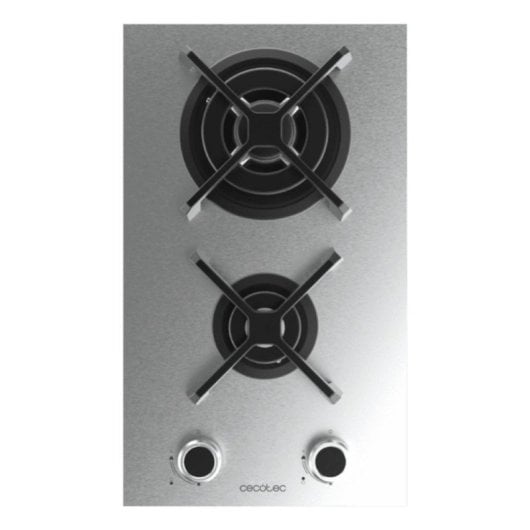 Kochfeld Cecotec Bolero Squad G 2400S Inox 2 Gasbrenner WOK Triple Corona Edelstahl Elektrisch