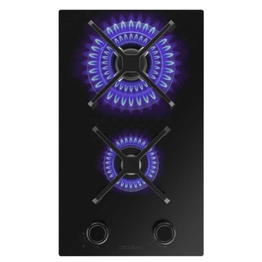 Placa de gas Bolero Squad G 2400S 2 fuegos 5,2kW Nano Glass hierro fundido WOK seguridad