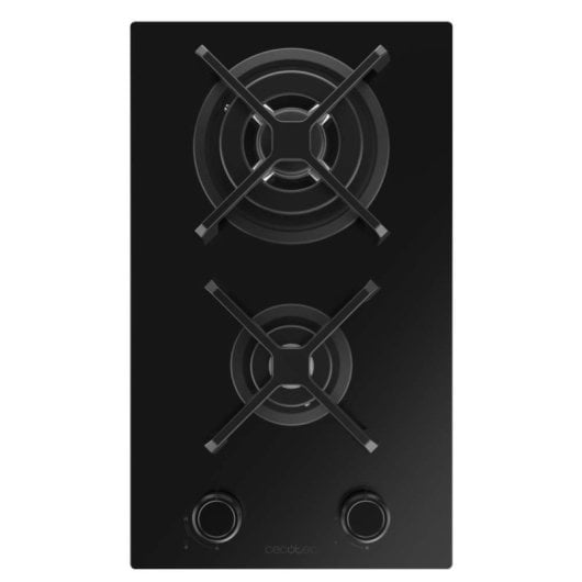 Placa de gas Bolero Squad G 2400S 2 fuegos 5,2kW Nano Glass hierro fundido WOK seguridad
