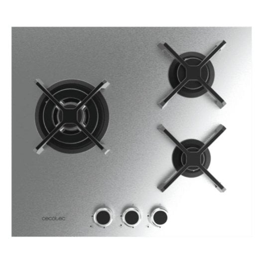 Plaque de cuisson Cecotec Bolero Squad G 3400S Inox 3 feux WOK acier inoxydable