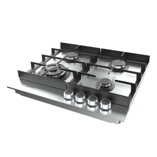 Placa de gas Bolero Squad G 4400F Inox 4 fuegos, 8kW, triple corona WOK, acero inoxidable