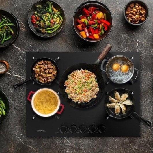 Bolero Squad G 5400S 10.4kW Nano Glass Parrillas Hierro Fundido 5 Fuegos Triple Corona WOK