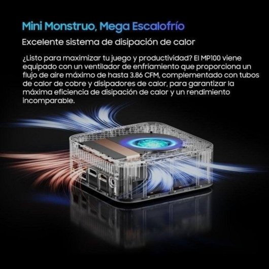 Mini PC Blackview MP100 AMD Ryzen 5 7430U/16GB/512GB SSD/Radeon/Windows 11 Pro/RGB