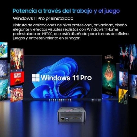 Mini PC Blackview MP100 AMD Ryzen 5 7430U/16GB/512GB SSD/Radeon/Windows 11 Pro/RGB