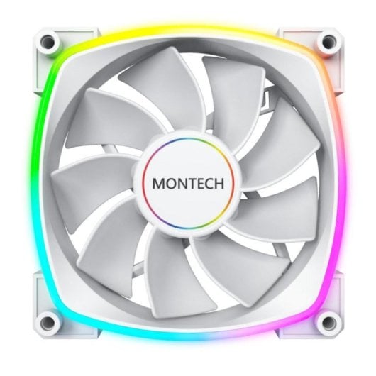 Ventilateur Montech RX140 PWM 14 cm Blanc avec LED RGB