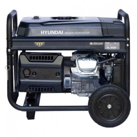 Generador Gasolina Hyundai Arranque Eléctrico Ruedas Macizas 7,7Kw monofásico 10,6kVA trifásico